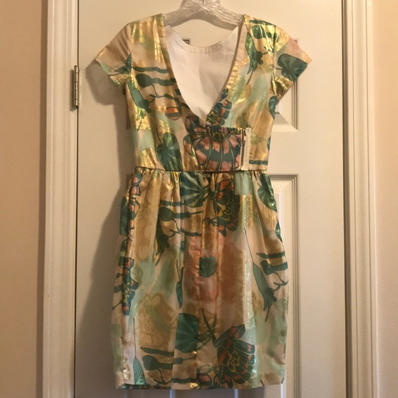 H&M Conscious Collection tulip dress metallic chic - Picture 2 of 8